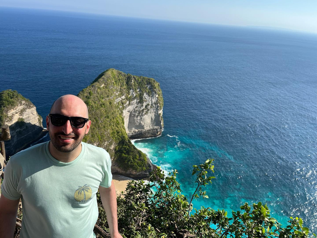 A picture of me on an island in Indonesia